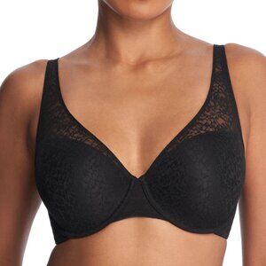GUC Black Natori "Pretty Smooth" Full Fit Smoothing Contour Underwire Bra, 34DDD